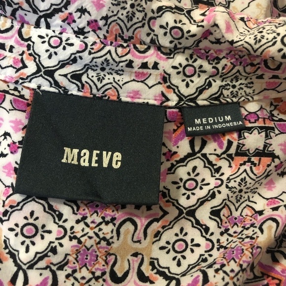 ANTHROPOLOGIE MAEVE Islet Button Front Blouse Size M - Picture 4 of 6